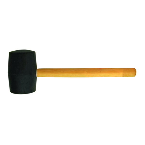 Чук гумен с обла дървена дръжка 340g черен BS - Technomani