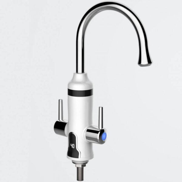Нагревател за вода Elite EHD-2538, 3300W, Двоен кран, До 60C, Монтаж на плот, Инокс - Technomani