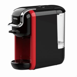 Еспресо машина за мляно кафе и капсули 8в1 Oliver Voltz OV51171B5, 1650W, 19 bar, Черен/червен - Technomani