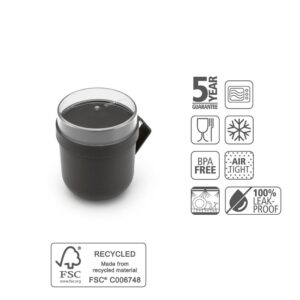 Чаша с капак Brabantia Make&Take 600ml - Technomani