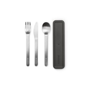 Комплект прибори за хранене Brabantia Make&Take 3 части, Dark Grey - Technomani