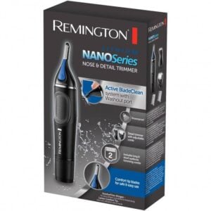 Тример за детайли Remington NE3870 NANOSeries Lithium, 2 глави, Закръглен връх, Водоустойчив, Черен/син - Technomani