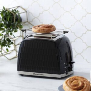 Тостер за хляб Russell Hobbs 26061-56, 850W, 2 филийки, Високо повдигане, Широки отвори, Размразяване - Technomani