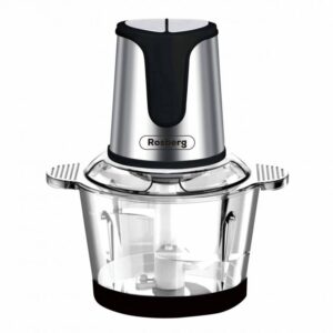 Чопър Rosberg R51111E, 500W, 3 литра, Стъклена купа, 2 скорости, Инокс/черен - Technomani