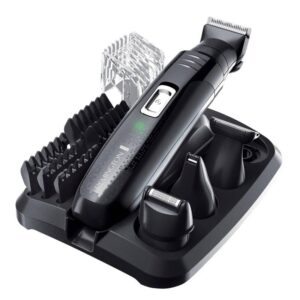 Комплект Remington Groom Kit PG6130, 2-20 мм, 4 накрайника, Самонаточващи се ножчета, Черен - Technomani