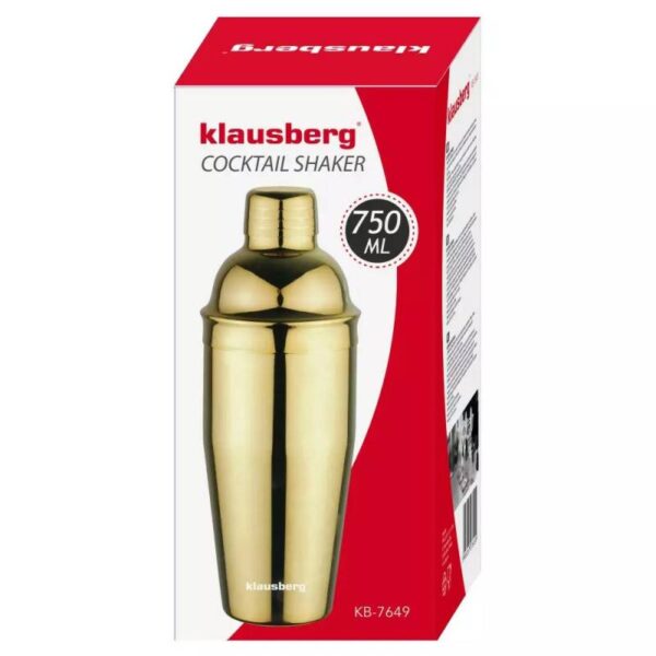 Шейкър за коктейли Klausberg KB 7649, 750 ml, Огледален - Technomani