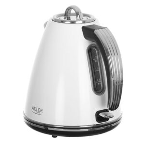 Електрическа кана Adler AD-1343, 1.5л, 2200W, 360° основа, Неръждаема стомана, Бял