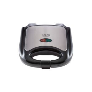Уред за сандвичи Adler AD-3015, 850W, Незалепващо покритие, Инокс/Черен