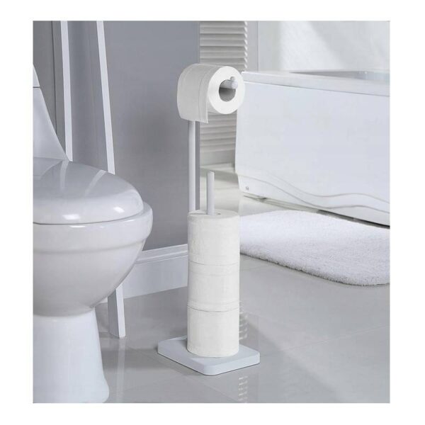 Стойка за тоалетна хартия Kinghoff KH 1750, Бамбук, 19х71см, За 5 ролки - Technomani