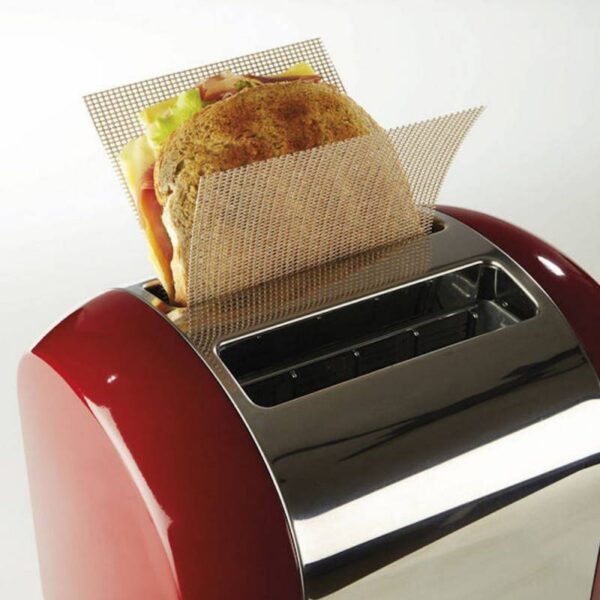 Комплект предпазно фолио за тостер NoStik 1BBB652, 2бр, 14х34см, Многократна употреба, Запазват тостера чист, Кафяв - Technomani