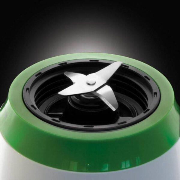 Блендер Russell Hobbs Explore Mix & Go Cool 25160-56, 300 W, 600 мл, Без BPA, Неръждаема стомана, Ергономичен дизайн, Бял/зелен - Technomani