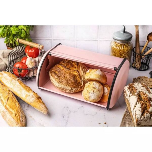 Кутия за хляб Kinghoff KH 1756, 36 см, Лека и здрава конструкция, Стомана - Technomani