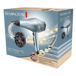 Сешоар Remington AC9300 Shine Therapy Pro, 2200W, Йонизация, AC мотор, Cool Shot, Син - Technomani
