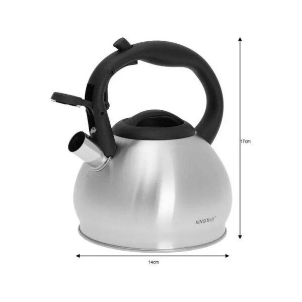 Свирещ чайник с цедка Kinghoff KH 1633, 1.2 литра, Индукция, Инокс - Technomani