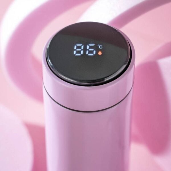 Термос с индикатор за температура Adler AD 4506p, 473 ml, LED, Без BPA, Розов - Technomani