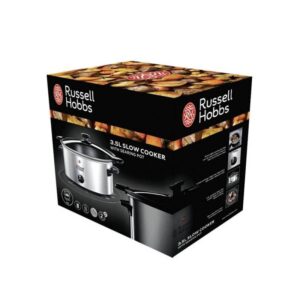 Уред за бавно готвене Slow Cooker Russell Hobbs Cook 22740-56, 160 W, 3.5 л, 2 програми, Запазване на топлината, Инокс - Technomani