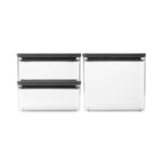 Кутии за съхранение на продукти комплект Brabantia Tasty+ Stackable 2x1.5L+1x3.5L