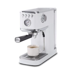 Еспресо машина за мляно кафе и Неспресо капсули 2в1 Elit Еспресо машина за мляно кафе и Неспресо капсули 2в1 Elit Perfetto ECM-24, 1350W, 20 bar, 1.2L, Бял