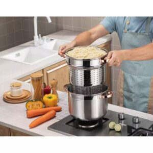 Тенджера за приготвяне на спагети Klausberg KB 7738, 24 см, 7 l, 3 части, Индукция - Technomani