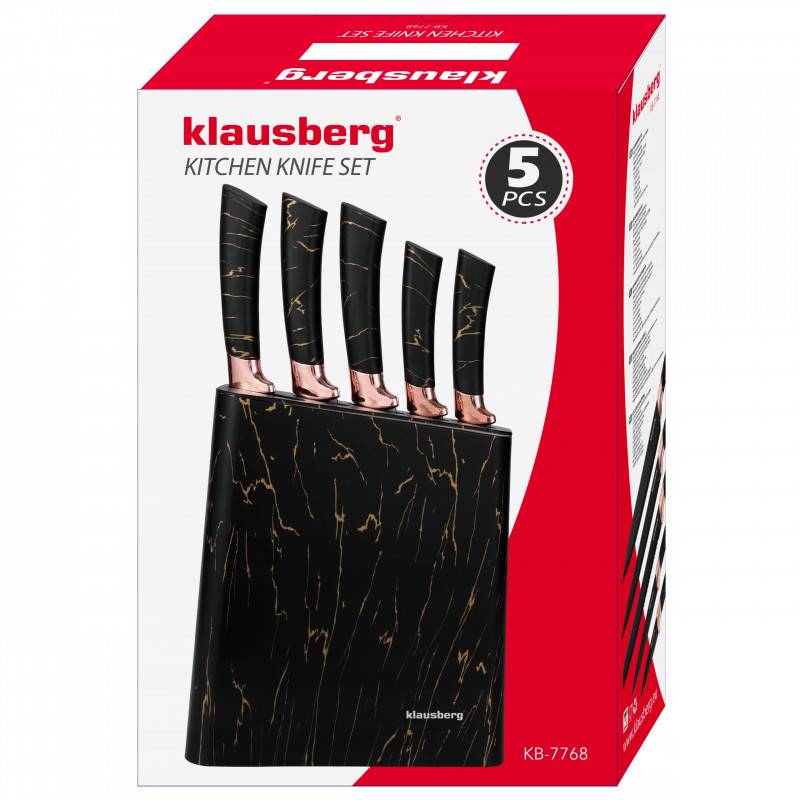 Комплект ножове със стойка Klausberg KB 7768 Комплект ножове със стойка Klausberg KB 7768