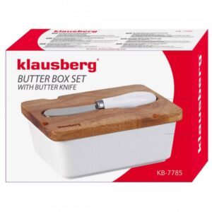 Керамична кутия за масло с нож Klausberg KB 7785 Керамична кутия за масло с нож Klausberg KB 7785