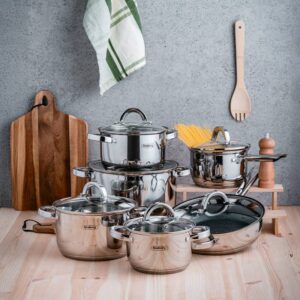 Комплект съдове за готвене Rosberg R51210L12 Комплект съдове за готвене Rosberg R51210L12